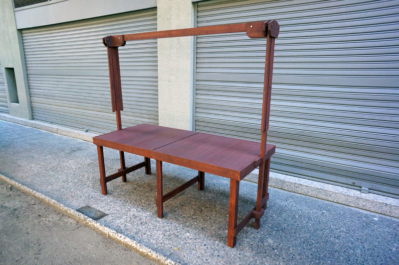 puesto mercado desmontable (madera) 78.5-200x200x90(techo.210x98x98) (160eu) 2u